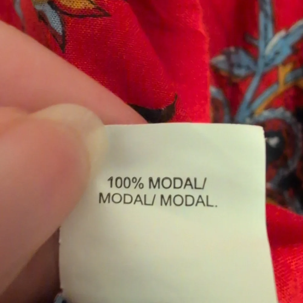 Lucky Brand Paisley Split Neck Blouse, 100% Modal - Picture 9 of 11